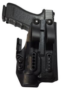 Glock 17 / 22 / 31 IWB Light Bearing Holster TLR1 / TLR1HL With Pull the DOT Soft Loops and Modwing. Tuckable