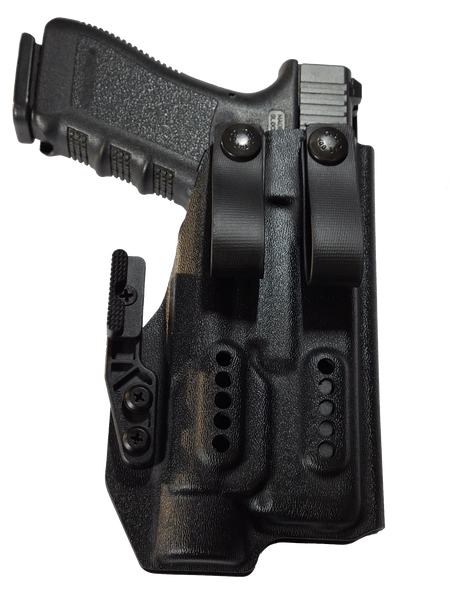 Glock 17 / 22 / 31 IWB Light Bearing Holster TLR1 / TLR1HL With Pull the DOT Soft Loops and Modwing. Tuckable