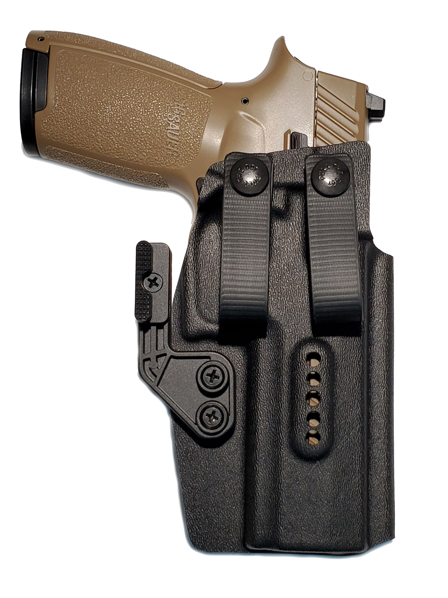 Sig Sauer P320 Full Size (Legacy and X5) IWB Holster with Modwing and Pull The DOT Soft Loops. Optic Cut