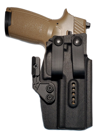 Sig Sauer P320 Full Size (Legacy and X5) IWB Holster with Modwing and Pull The DOT Soft Loops. Optic Cut